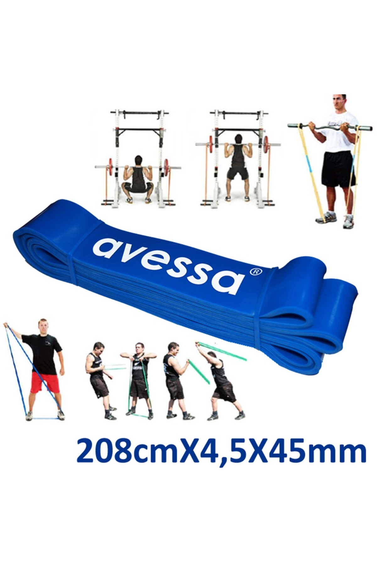 1 Adet Direnç Lastiği 208CM(4,5X45MM)ve(11,5-14KG)Latex Pilates Yoga Spor Egzersiz Fizik Tedavi