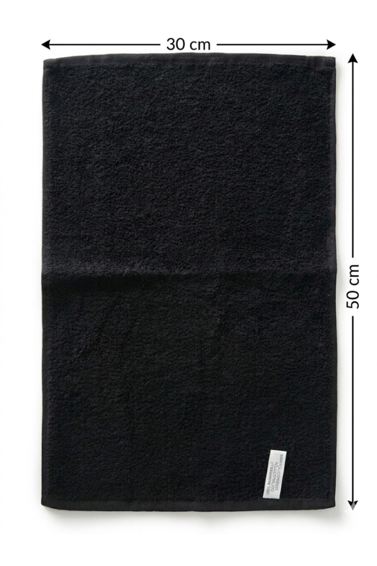 1 Adet Siyah Spor Havlusu 30x50 cm %100 Pamuklu-Yüksek Emici Baumwolle Fitness El Havlusu-Spor-Gym