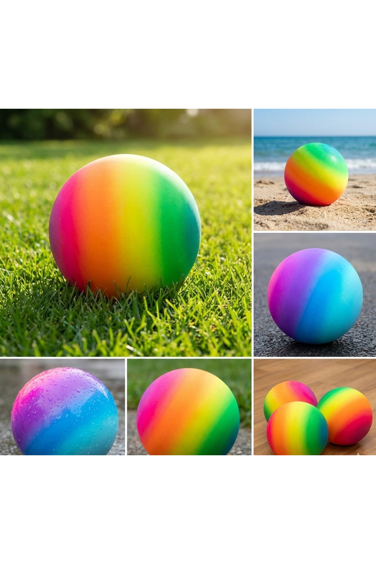 3'lü Fosforlu Mini Plastik Futbol Topu (15 CM Çap)-Havası Sönük-Şişirme İğneli Mini Çocuk Topu