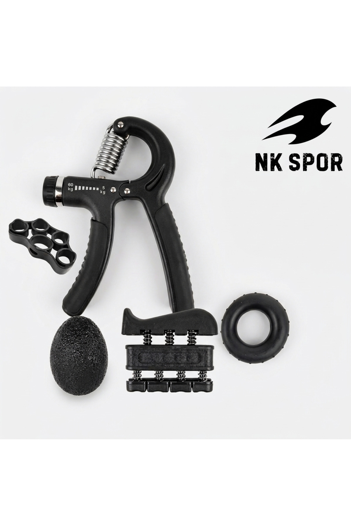 NK SPOR 5’li El Egzersiz Seti-Ayarlanabilir El Yayı-Parmak Egzersiz-Bilek Güçlendirici-El Yayı Seti