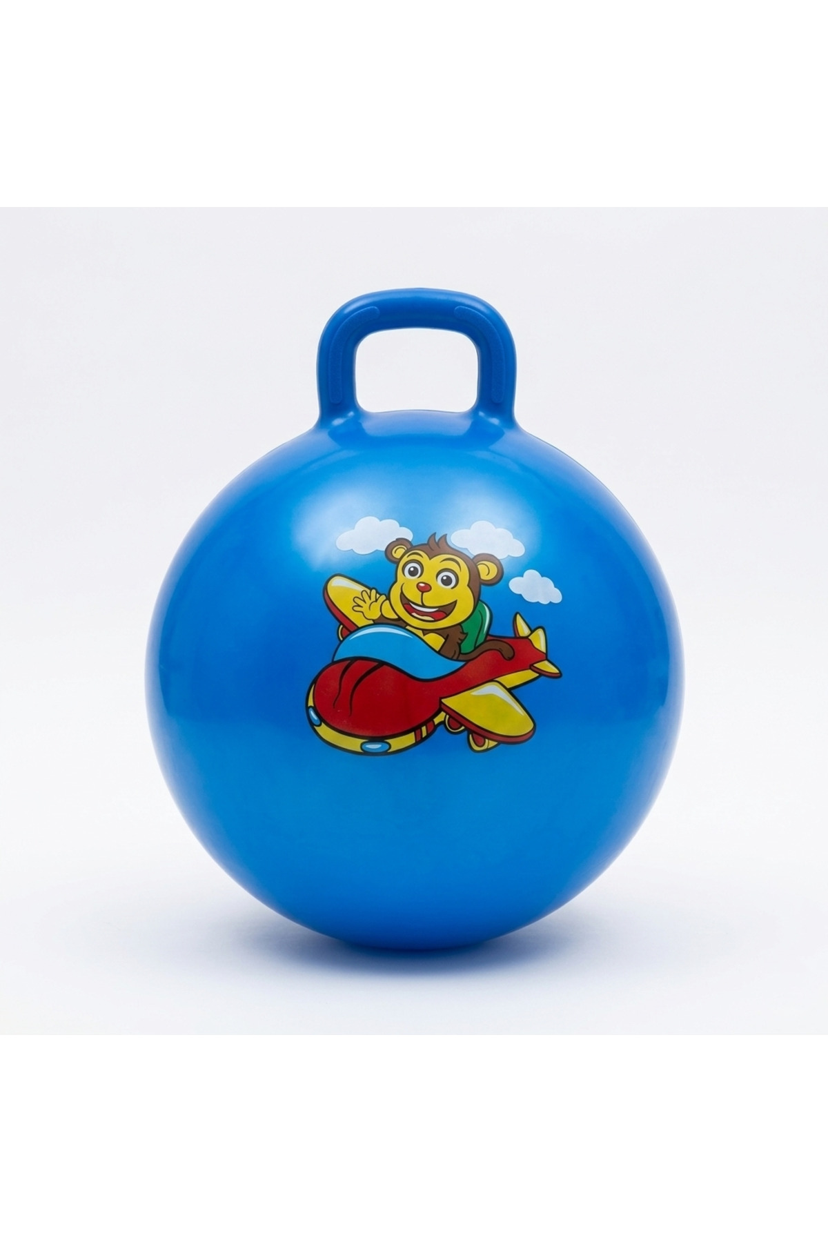 Nk Spor 55cm Lacivert Zıp Zıp Pilates Topu-Tutma Saplı Zıplama Topu-Çocuk ve Yetişkin Kondisyon Topu