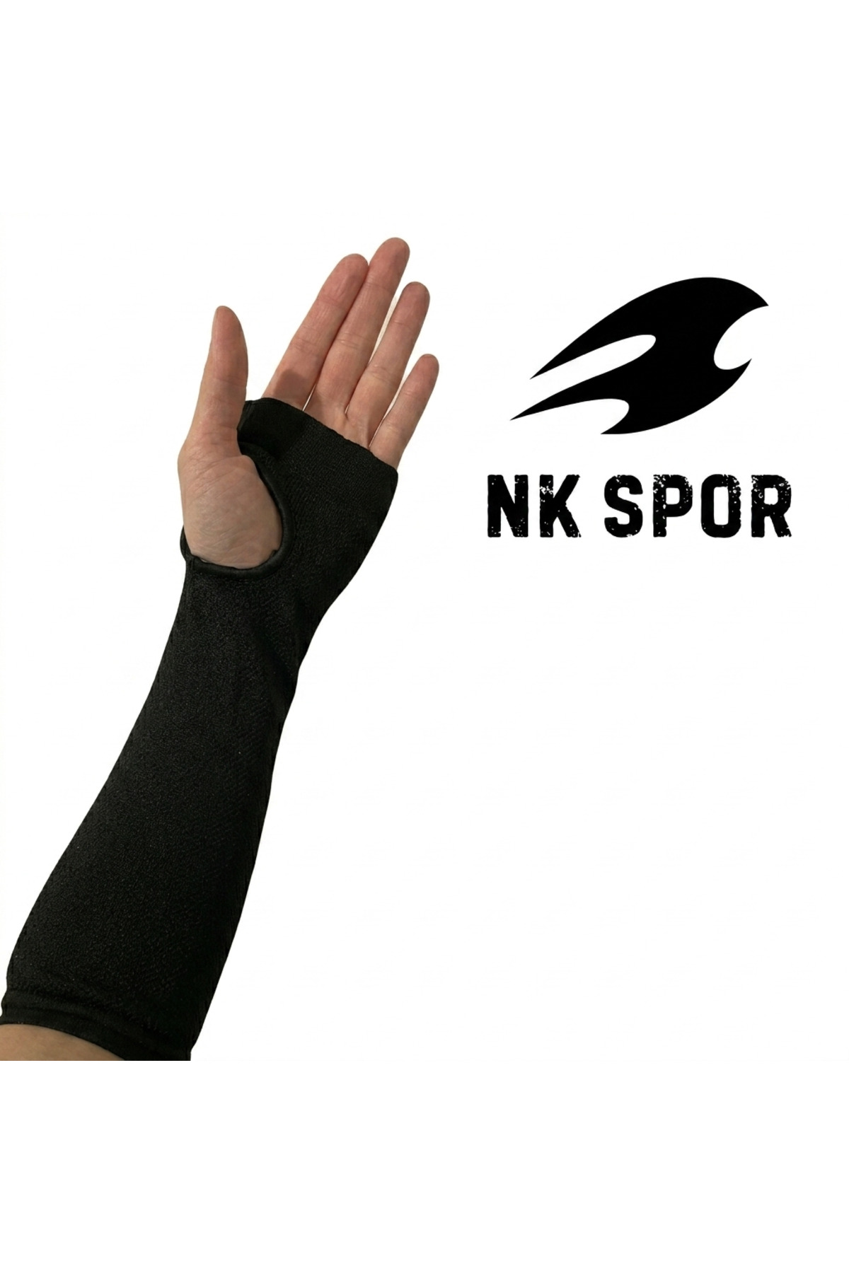 NK SPOR Profesyonel Voleybol Kolluğu - Parmak Geçmeli Smaç ve Manşet Koruyucu - Siyah (Çift)