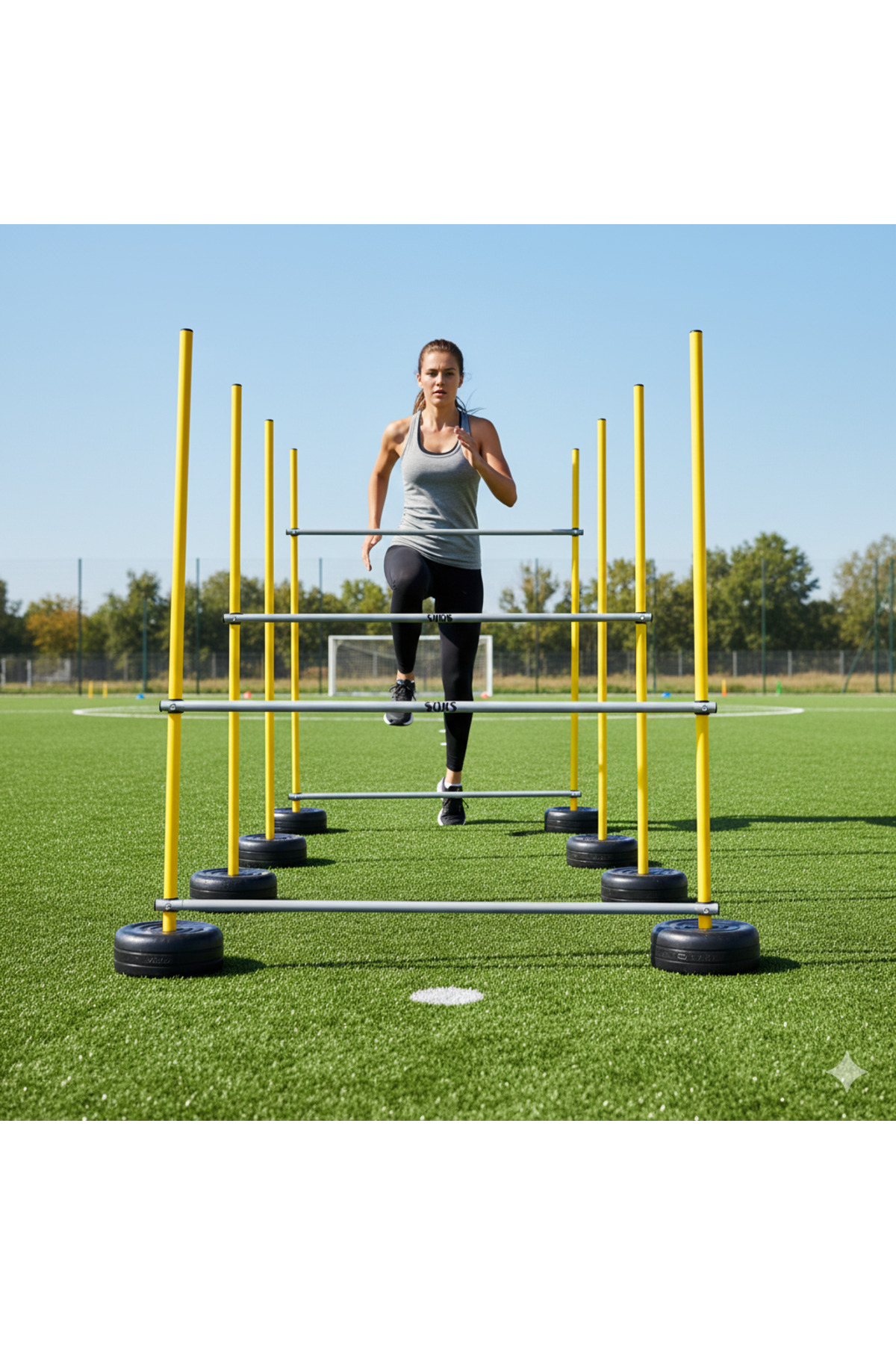 Slalom Çubuk Seti - Spor - Antrenman - Hazırlık - Esneklik - Altyapı - Polis okulu - PMYO